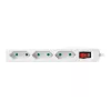 Prailginimo laidas LogiLink LPS230 1,5 m 3 AC lizdai Baltas