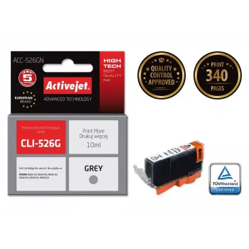 Activejet ACC-526GN rašalas (Canon CLI-526G pakaitalas; Supreme; 10 ml; pilka)