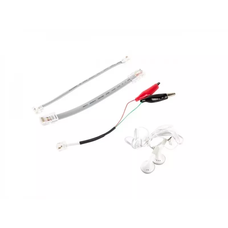 LANBERG kabelių testeris NT-0501 — RJ-11/RJ-12/RJ-45, iki 250 m, įmontuota baterija, LED indikatoriai, juodas
