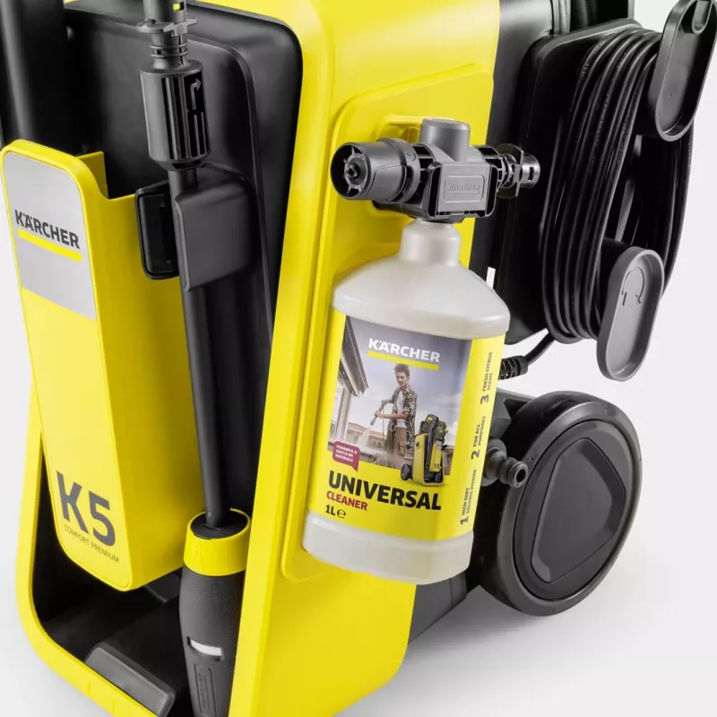 Kärcher K 5 Comfort Premium Connect aukšto slėgio plovimo įrenginys, stovimas, 500 l/h, 2100 W, geltonas