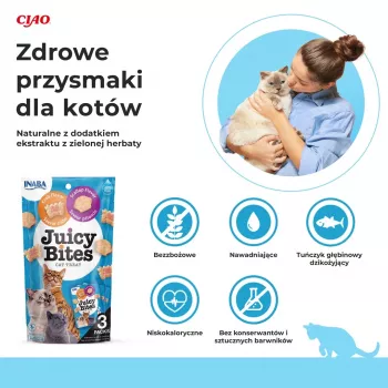 INABA Juicy Bites Crab and Scallop - skanėstai katėms - 3x11,3 g