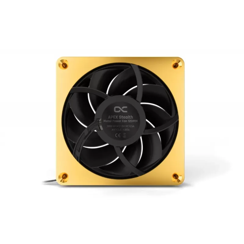 Alphacool LUAC-054 120 mm korpuso ventiliatorius - Auksinis