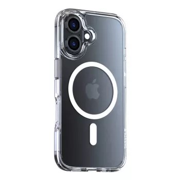 Apsauginis dėklas Torras Diamond‑Mag Series, skirtas iPhone 16 Plus, permatomas, su magnetiniu laikikliu