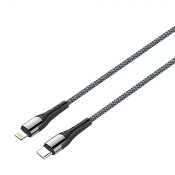 ColorWay Laidas Type-C – Apple Lightning (PD Greitasis Įkrovimas) 3.0A (30W), 1m | CW-CBPDCL033-GR