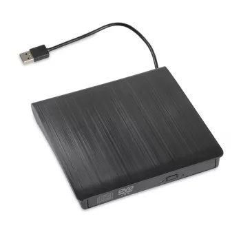 Išorinis DVD-ROM optinis įrenginys IBOX IED02, USB 3.2 Gen 1, DVD-ROM (8x) / CD-ROM (24x), juodas