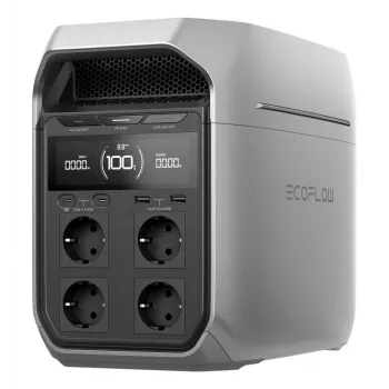 Nešiojama elektrinė stotelė EcoFlow DELTA 3 Plus — LiFePO4 1024 Wh, 1800 W, 4 AC lizdai, 12,5 kg