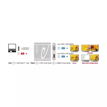 USB grafikos adapteris DeLOCK 87705