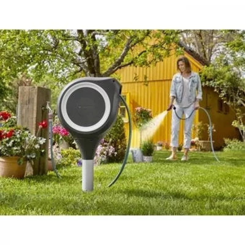 Antžeminė ritė GARDENA RollUp S automatinė juoda pilka