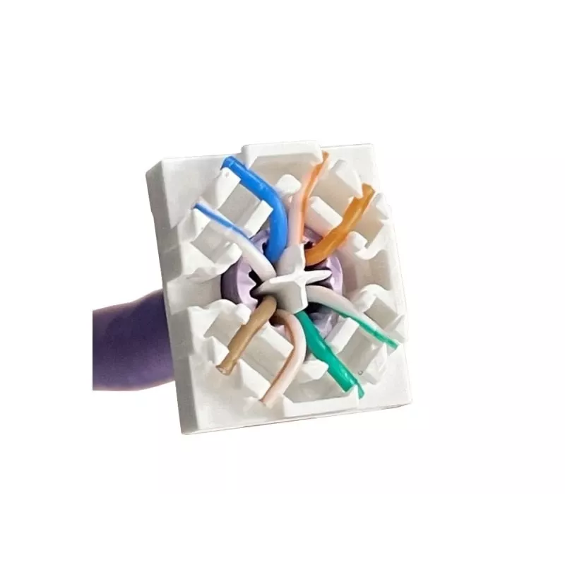 Keystone modulis Alantec MB005-1 plokščias nerūdijančio plieno RJ-45, moteriškas, Cat6a, AWG 22/24