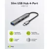 Goobay Slim 4-Port USB-Hub, USB-C™ į USB-C™/USB-A, USB 3.2 (74459)