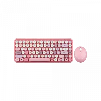 Perixx PERIDUO-713 Pink DE belaidė klaviatūra ir pelė, vokiškas QWERTZ išdėstymas, rožinė (11713)