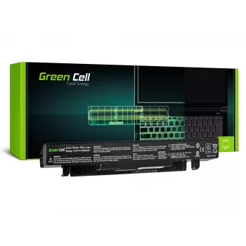 Baterija Green Cell AS58, skirta ASUS nešiojamiesiems kompiuteriams – Li-Ion 2200 mAh, 14,4 V, 4 elementai, juoda