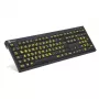 LogicKeyboard XL-Print Yellow on Black DE (PC/Nero)