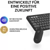 Belaidis klaviatūros ir pelės rinkinys Logitech Pebble 2 Combo QWERTZ vokiškas grafitas