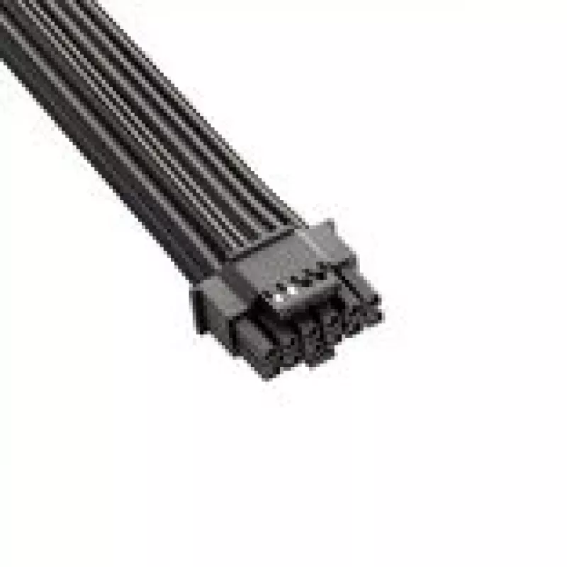 CableMod Basics Universal 12V 2x6 kabelis, 90° jungtis, 16 kontaktų į 16 kontaktų - juoda, 60 cm, var. A