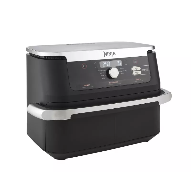 Kepimo indas Ninja AF500EU dvigubas 10,4 L atskiras 2470 W karšto oro gruzdintuvė Juoda, Nerūdijantis plienas