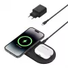 Belkin WIZ021VFBK - 2-in-1 belaidžio įkrovimo stotelė su Qi2 technologija 15 W, juoda