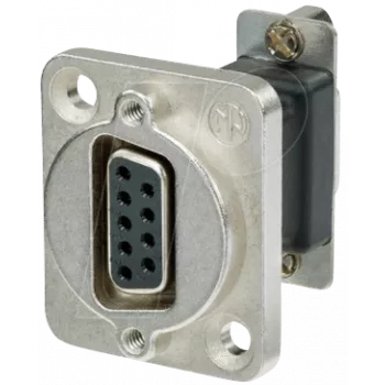 Neutrik NADB9FF kabelio adapteris D-SUB juodas - sidabrinis