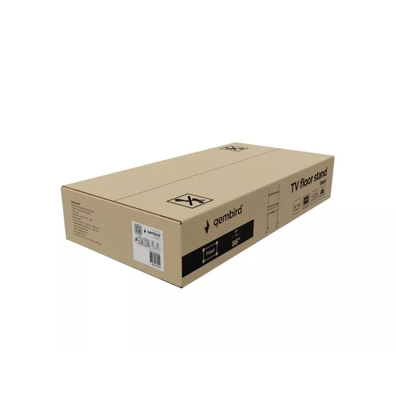 Mobilus televizoriaus stovas Gembird TVS-86F-02 2,18 m Juodas 40 kg 55-86 col.