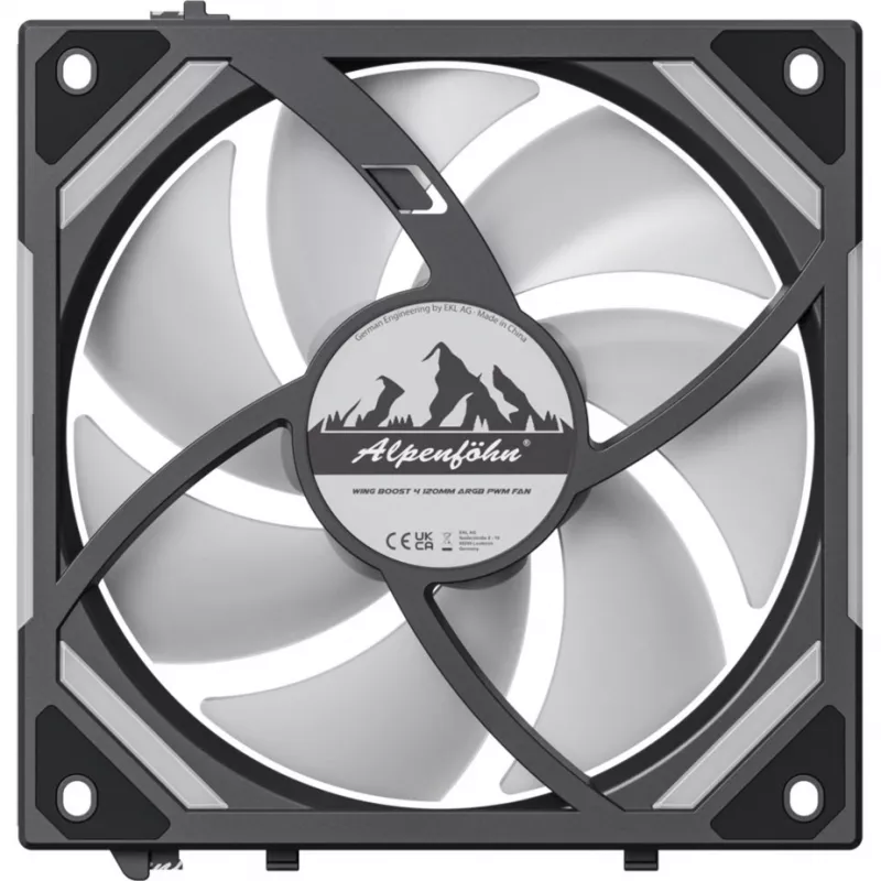 Alpenföhn Wing Boost 4 ARGB Reverse 120mm korpuso ventiliatorius - juodas
