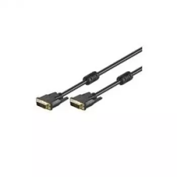 Wentronic Goobay DVI-D FullHD Dual Link kabelis, juodas, 3 m - DVI-D kištukas Dual-Link (24+1 kontaktas) > DVI-D kištukas Dual-Link (24+1 kontaktas) (93111)