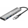 Goobay Slim 4-Port USB-Hub USB-C / USB-A 5 Gbit/s USB 3.2 (76563)
