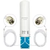 Outdoor omnidirectional 4G LTE antena QOLTEC 57044, 5 dBi, 600–2700 MHz, 50 W, 50 Ω, baltas varinis korpusas