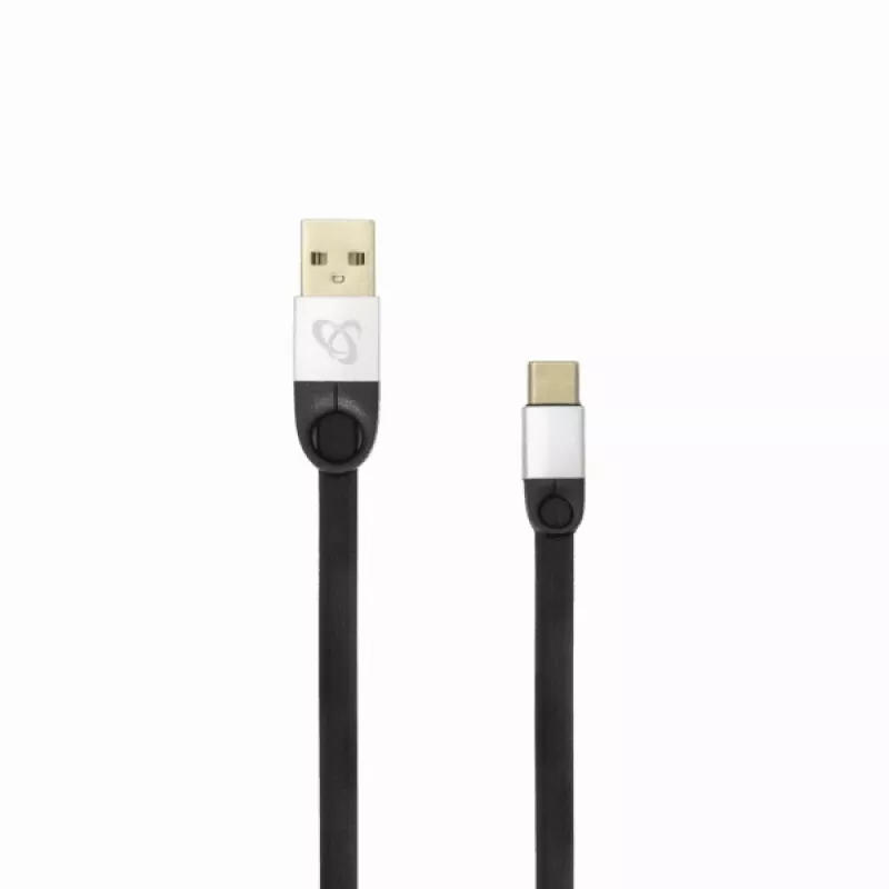 Sbox USB 2.0 – Type-C laidas, juodas/sidabrinis, 1,5 m