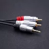 Garso kabelis Qoltec 52341 3 m 2xRCA 3,5 mm juodas