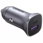 Ugreen 40858 automobilinis USB-C greitasis įkroviklis 30 W, aliuminio korpusas