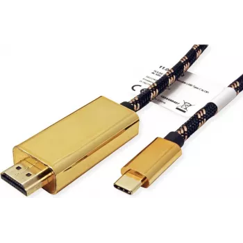 ROLINE 11.04.5844 USB grafikos adapteris 3840 x 2160 pikselių juodas - auksinis