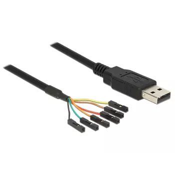 USB kabelis DeLOCK 1,8 m USB 2.0-A / TTL 6 kontaktų juodas