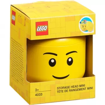 Room Copenhagen LEGO Storage Head “Boy” mini – dėžutė smulkiems kaladėliams ir žaislams