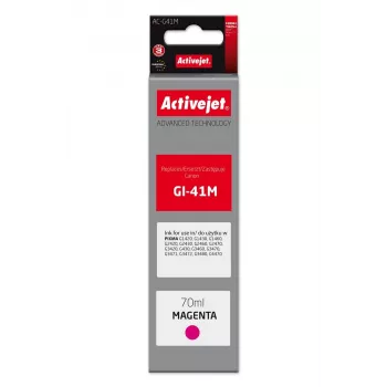 Rašalo buteliukas ActiveJet AC-G41M Canon spausdintuvams, suderinamas pakaitalas Canon GI-41M, 70 ml, violetinė