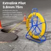 Extralink Rodder 3,8 mm 75 m | Kabelių traukimo strypas | Stiklo pluošto FRP, skersmuo 3,8 mm, ilgis 75 m, geltonas