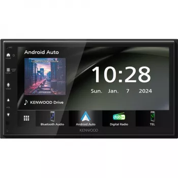 Kenwood dvigubo DIN dydžio moniceiveris su Android Auto, Apple CarPlay, DAB+ imtuvu ir galinio vaizdo kameros jungtimi