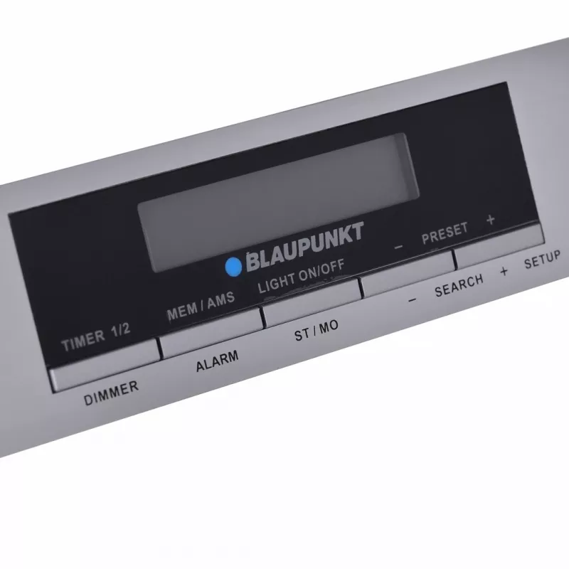 Virtuvinis radijas BLAUPUNKT KR14BT su Bluetooth, FM, LED ekranu, 2x0,8W, maitinimas tinklu/baterijomis, pilka