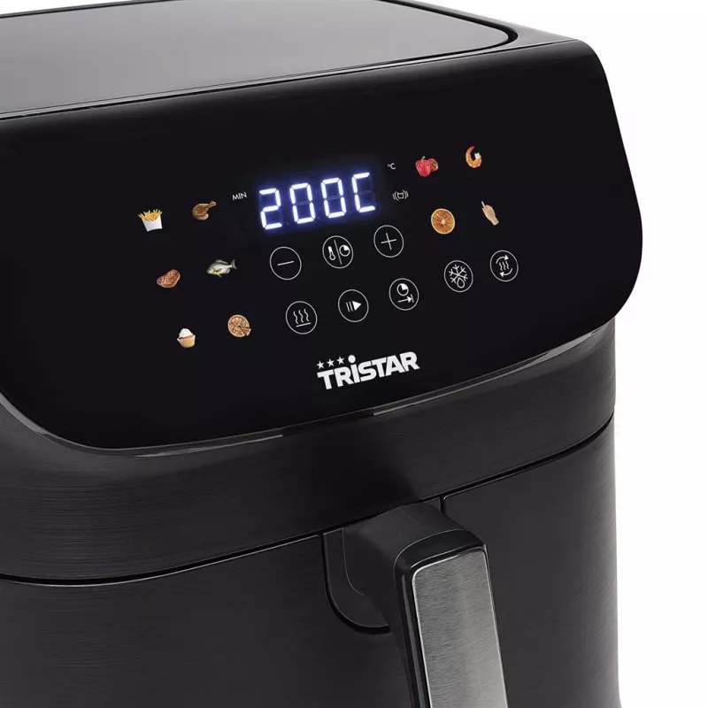 Karšto oro gruzdintuvė Tristar FR-9073 — viena kameros 9 l, 1800 W, jutiklinis LED, juoda, nuo 30 °C