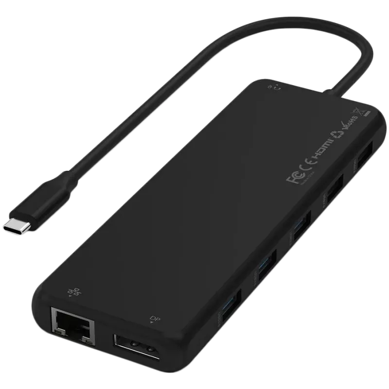 Kelių prievadų USB-C adapteris Satechi ST-P3D13K 13-in-1 su trigubo ekrano palaikymu