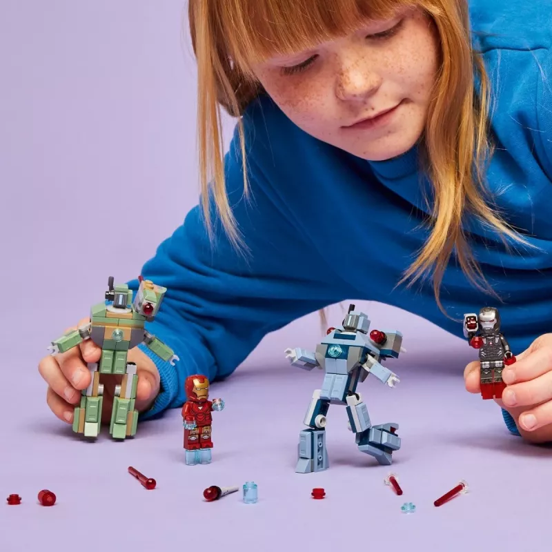 Konstrukcinis žaislas LEGO Marvel Super Heroes Geležinis žmogus ir Kariauninkas 76320, 204 detalės, 2 minifigūrėlės, 100 mm aukštis