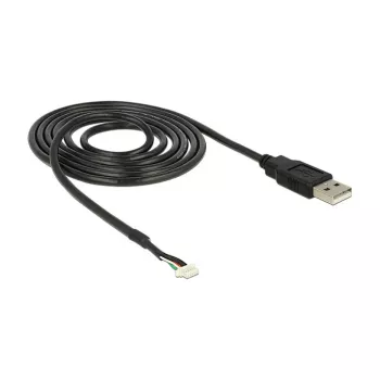 USB kabelis DeLOCK 1,5 m USB 2.0 A / 5 kontaktų, juodas