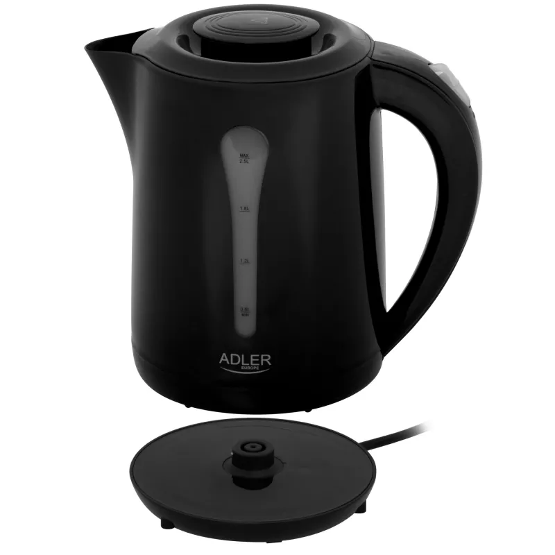 Adler AD 1244 elektrinis virdulys 1850 W 2,5 l juodas