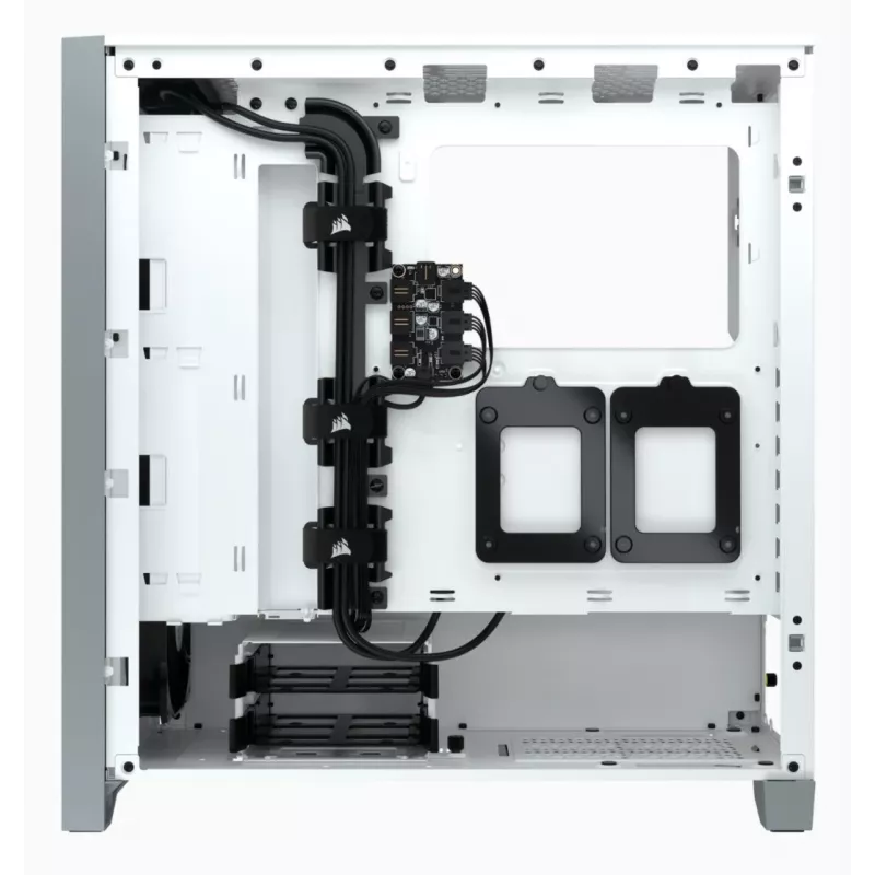 Corsair iCUE 4000X RGB Midi bokštas baltas