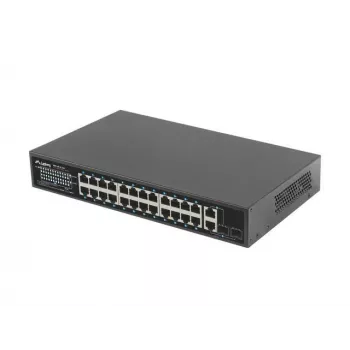 Lanberg Switch 24x 100MB DSP+/2x Combo Rack 19 360W V2