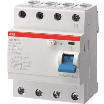 ABB liekamosios srovės grandinės pertraukiklis 40A F204A-40/0,3 pro M compact 4 pol. 300mA F204A-40/0,3 (2CSF204101R3400)