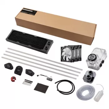 Skysčio aušinimo komplektas Phanteks EZ-Fit 360 D30-Kit 12 cm Juodas Skaidrus