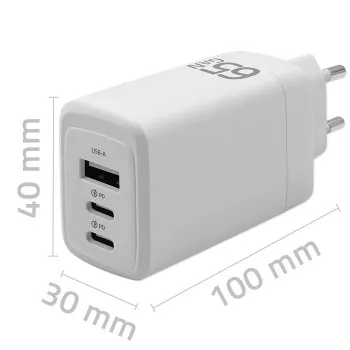 QOLTEC 51822 65W GaN įkroviklis 2×USB-A 2×USB-C