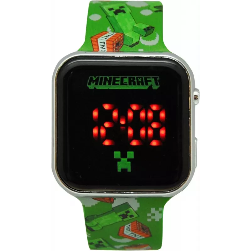 Vaikiškas skaitmeninis laikrodis Euroswan Minecraft LED modelis 065786