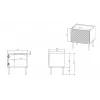 Naktiniai staliukai Cama Meble ONDA 2 vnt 50×40×H54 cm, žali, MDF/medžio drožlių plokštė, 16 mm rėmas
