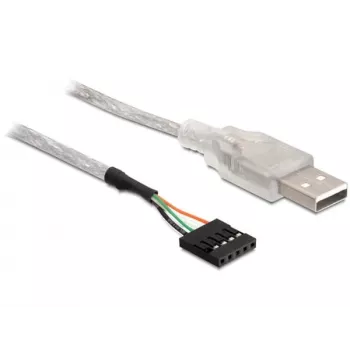 USB 2.0-A kištukas į vidinę šukų jungtį kabelis DeLOCK 83078 Sidabrinis
